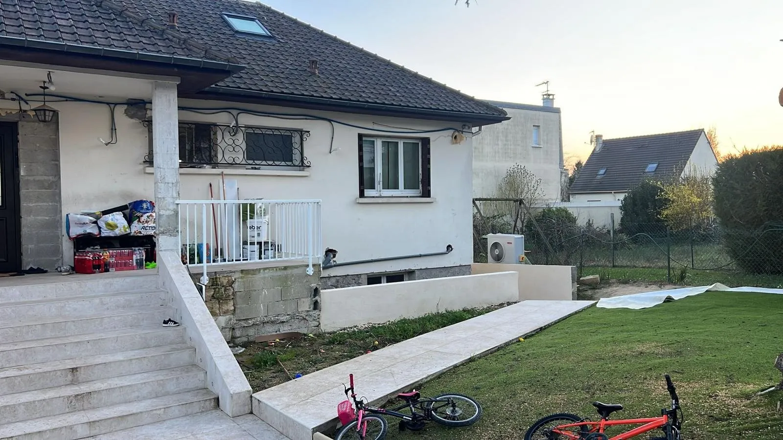 Isolation extérieure : façade terminée côté jardin